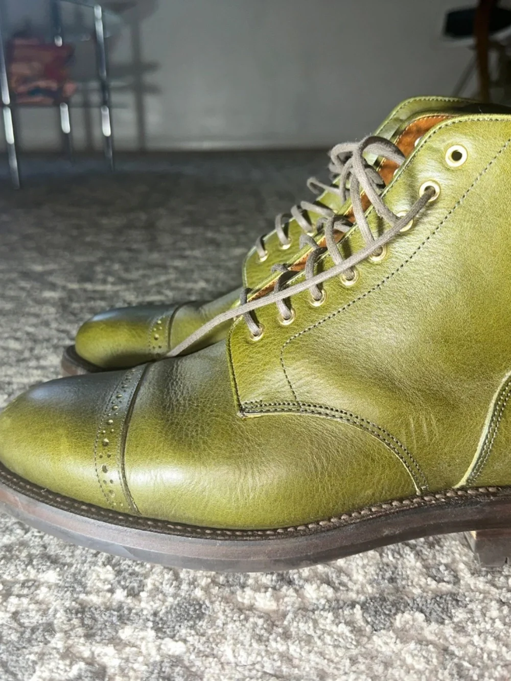 Grant stone garrison 9eee olive Minerva men’s boots
